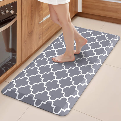 Blue Cushioned Anti-Fatigue Kitchen Mat