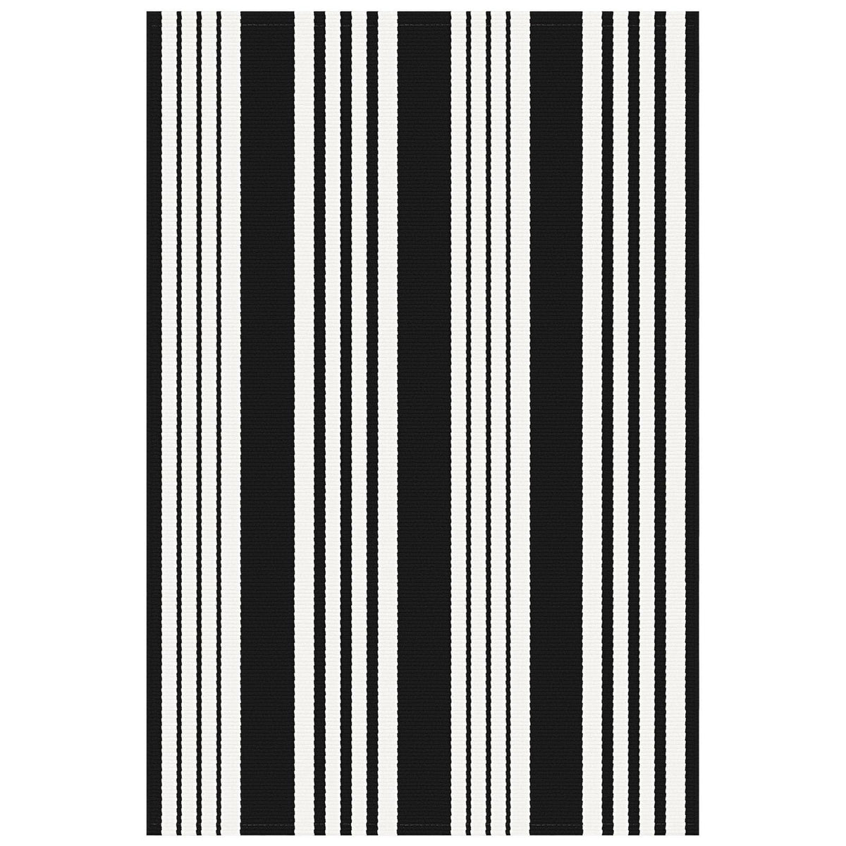 Navy and White Striped Cotton Rug, 28x43