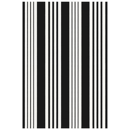Navy and White Striped Cotton Rug, 28x43