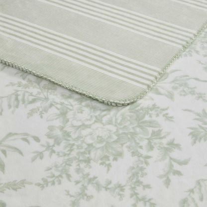 Laura Ashley Reversible Plush Throw, 50x70