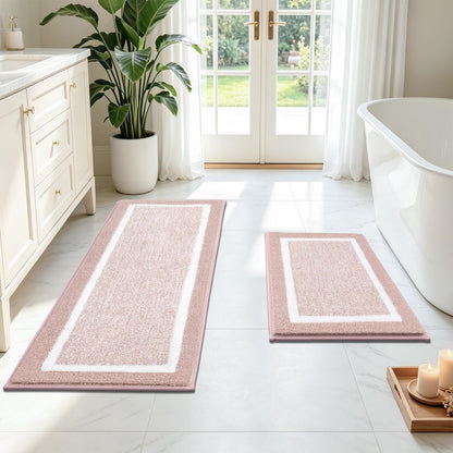 Shaggy Microfiber Bath Rug Set, 3 Piece