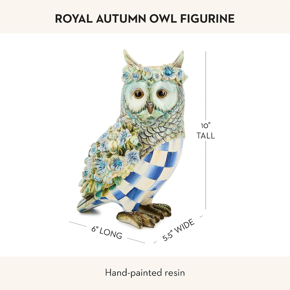 MacKenzie-Childs Resin Owl Figurine, Royal Autumn