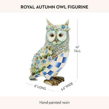 MacKenzie-Childs Resin Owl Figurine, Royal Autumn