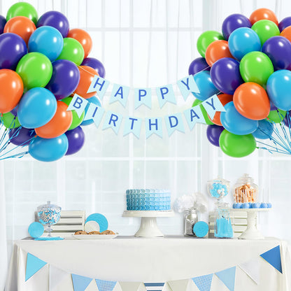 Blue and White Balloon Kit, 60 Pieces