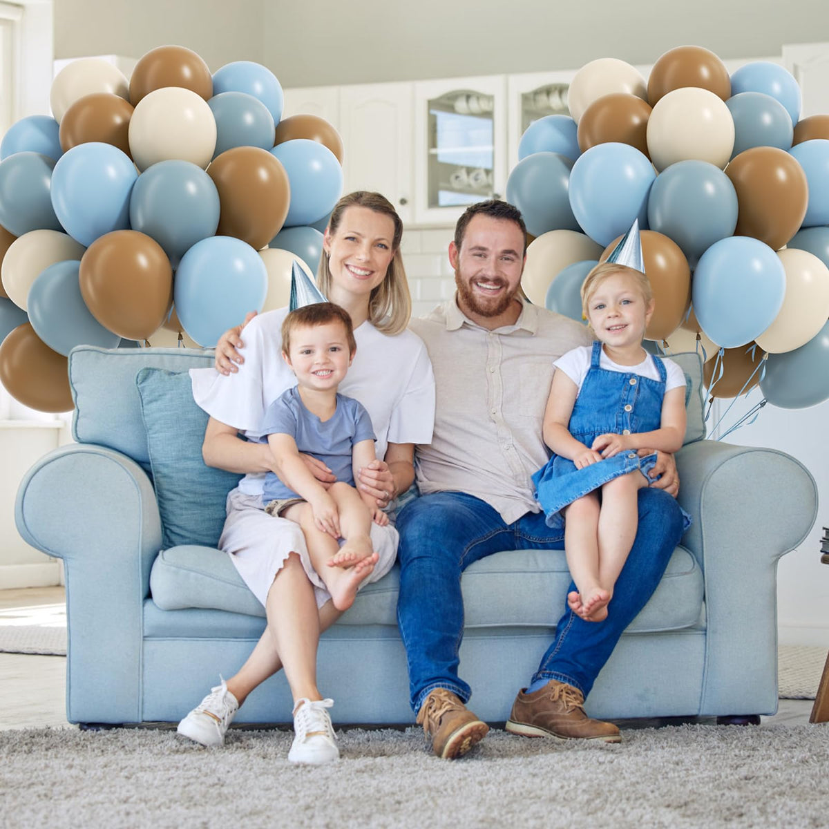 Blue and White Balloon Kit, 60 Pieces