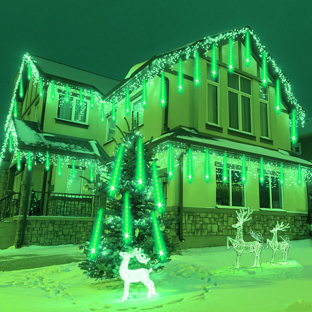 Blue Meteor Shower Christmas Lights, 8 Tubes