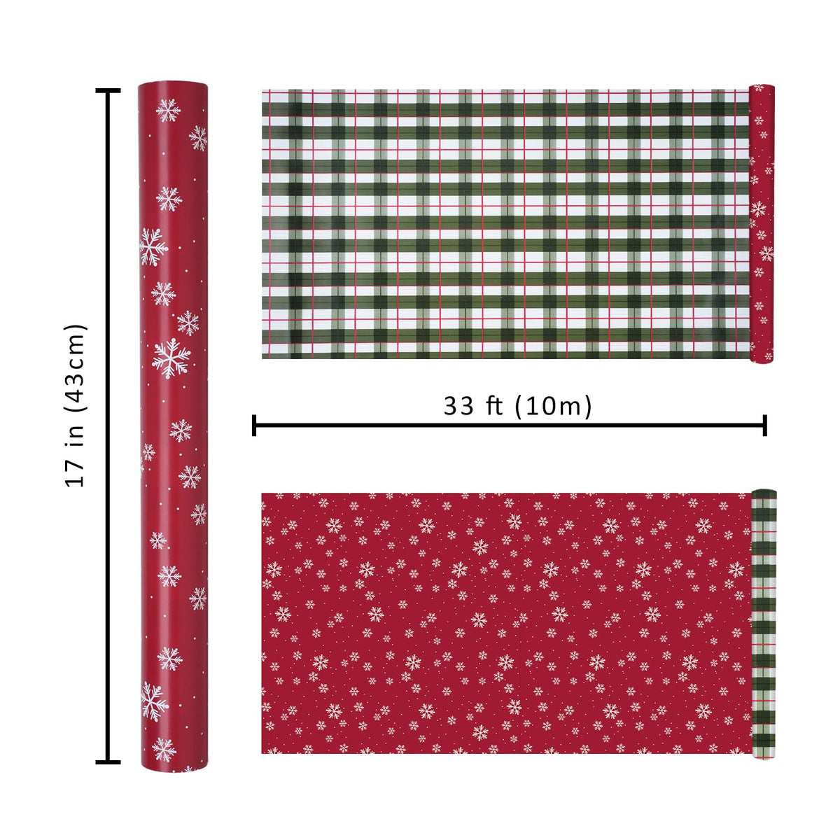 Nutcracker Reversible Christmas Wrapping Paper, 33 Ft