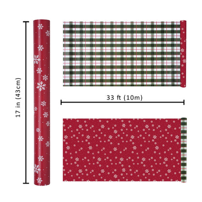 Nutcracker Reversible Christmas Wrapping Paper, 33 Ft
