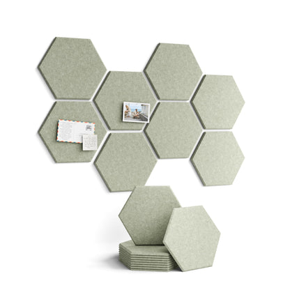 Blue Hexagon Felt Pin Board Tiles, 12 Pack