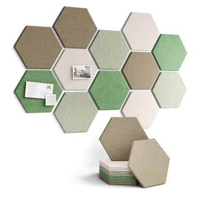 Blue Hexagon Felt Pin Board Tiles, 12 Pack