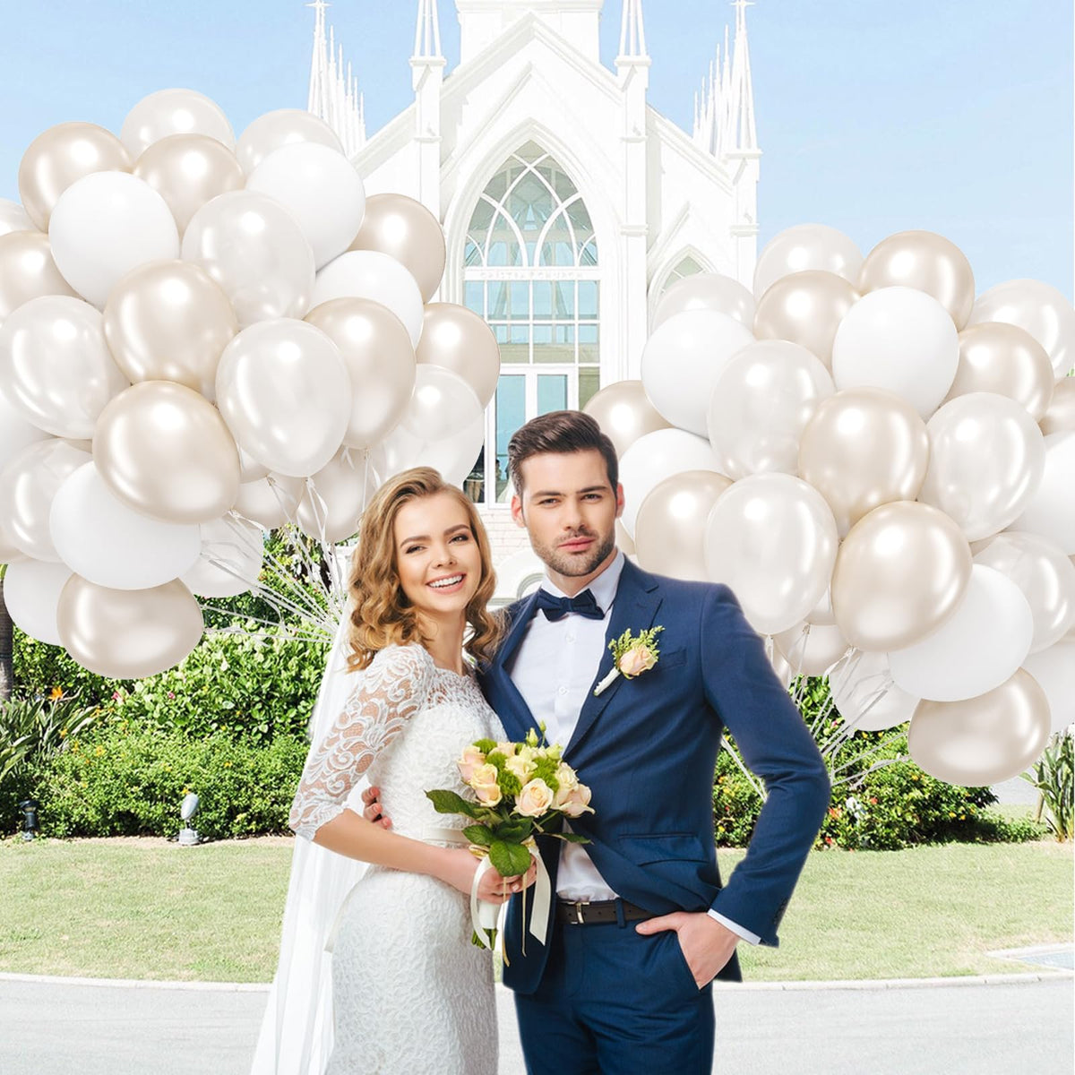 Blue and White Balloon Kit, 60 Pieces