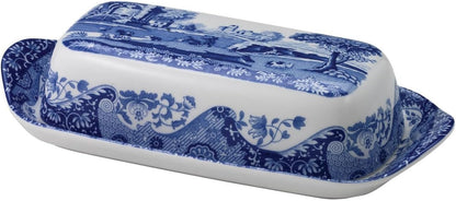 Spode Blue Italian Covered Butter Dish