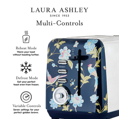 Laura Ashley Wide Slot 2-Slice Toaster