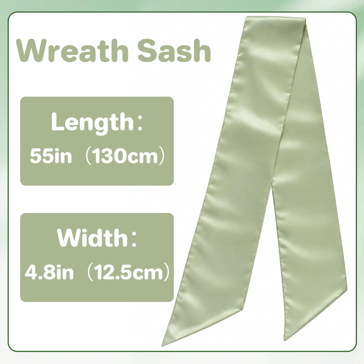Royal Blue Satin Wreath Sash