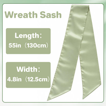 Royal Blue Satin Wreath Sash