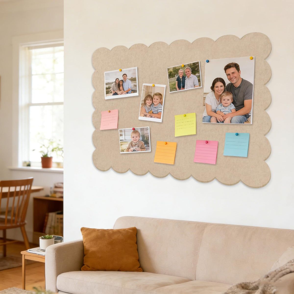 Dark Blue Scalloped Felt Bulletin Board