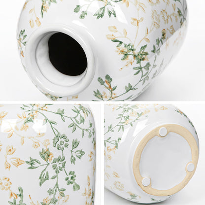 Hollyone Blue and White Chinoiserie Bottle Vase, 7 Inch