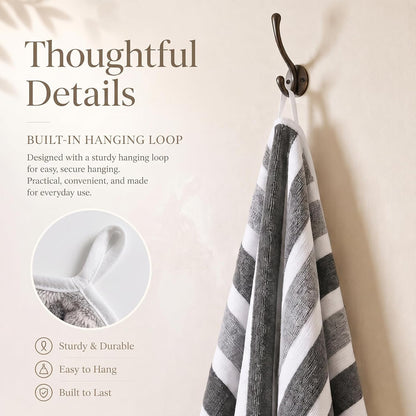 Striped Bath Towel Set, 8 Piece