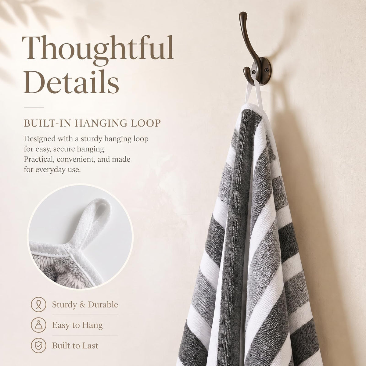 Striped Bath Towel Set, 8 Piece