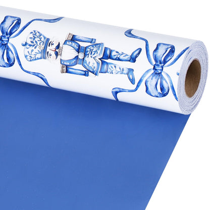 Nutcracker Reversible Christmas Wrapping Paper, 33 Ft