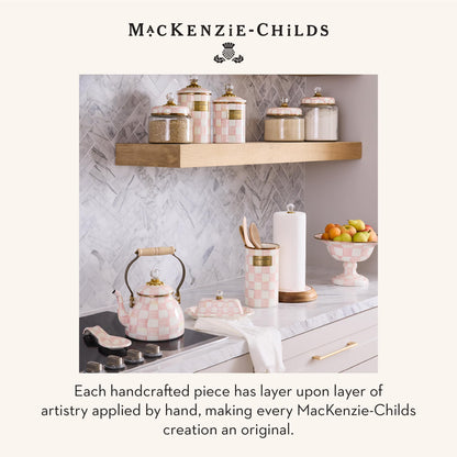MacKenzie-Childs Enamel Spoon Rest, Royal Check