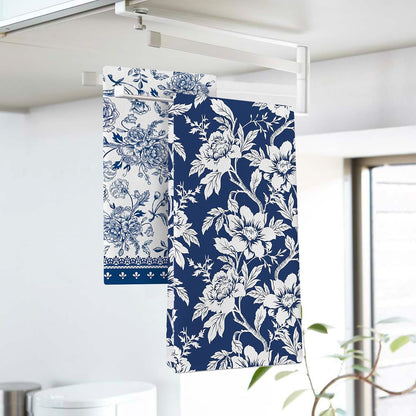 Vintage Floral Kitchen Towels, Set of 2