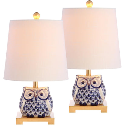 Justina Owl Mini Table Lamp, Ceramic