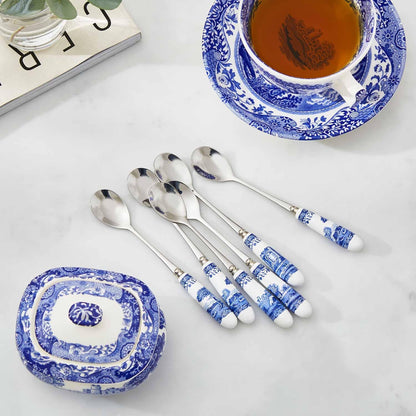 Spode Blue Italian Teaspoons, Set of 6