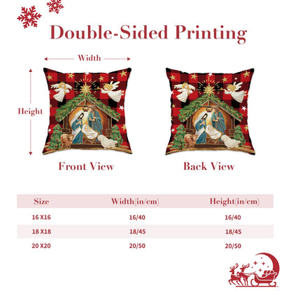 Navy Velvet Christmas Pillow Covers, Set of 4