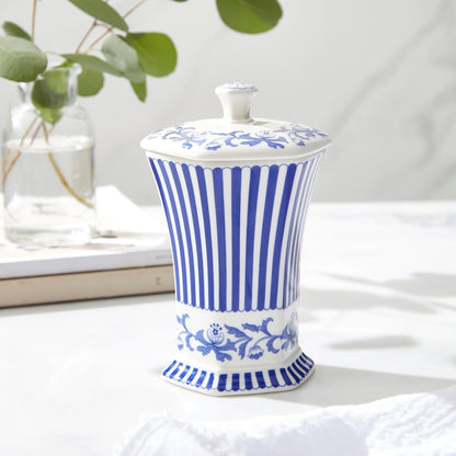 Spode Blue Italian Steccato Vase, 5.2 Inch