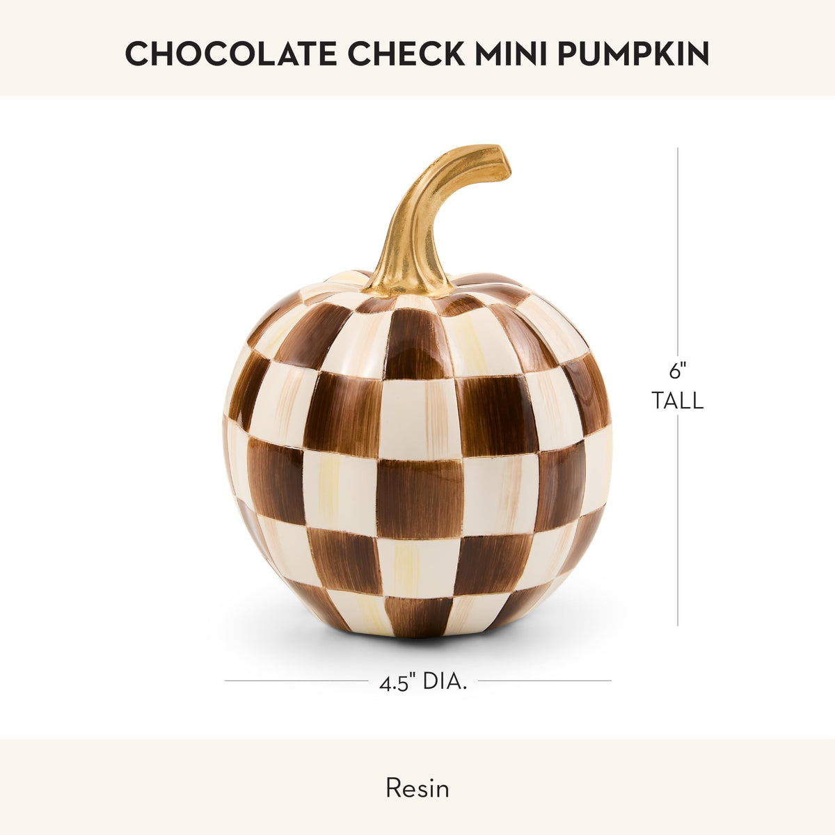 MacKenzie-Childs Resin Pumpkin, Royal Check