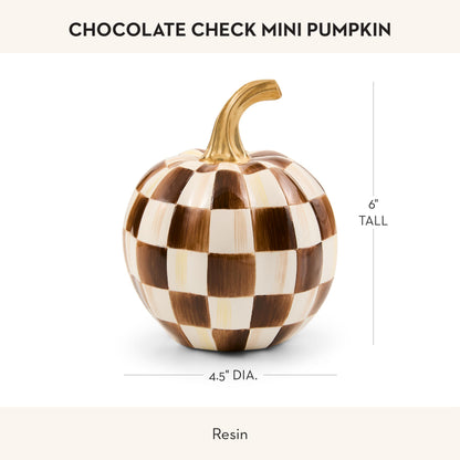 MacKenzie-Childs Resin Pumpkin, Royal Check