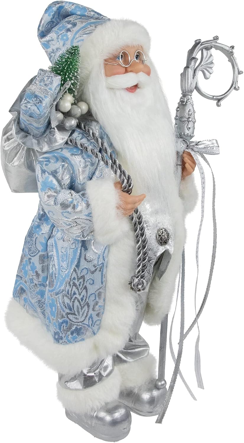 Northlight Ice Palace Standing Santa Figure, 16 Inch