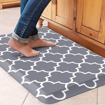 Blue Cushioned Anti-Fatigue Kitchen Mat