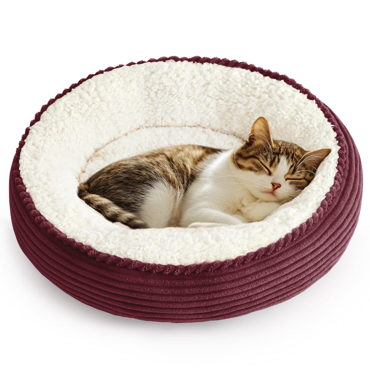 Royal Blue Round Donut Pet Bed