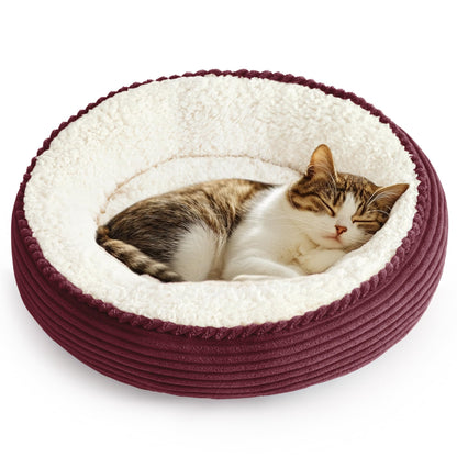 Royal Blue Round Donut Pet Bed