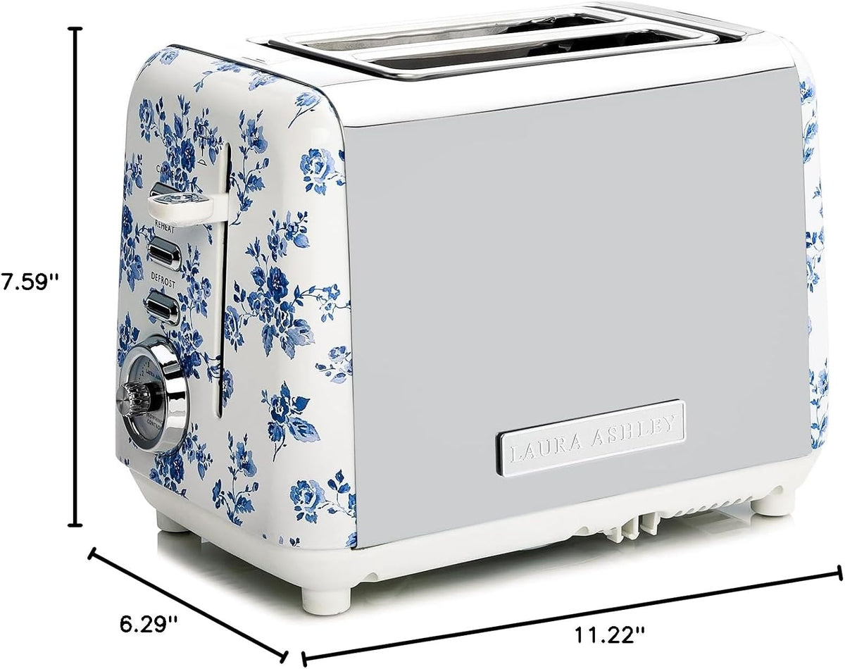 Laura Ashley Wide Slot 2-Slice Toaster