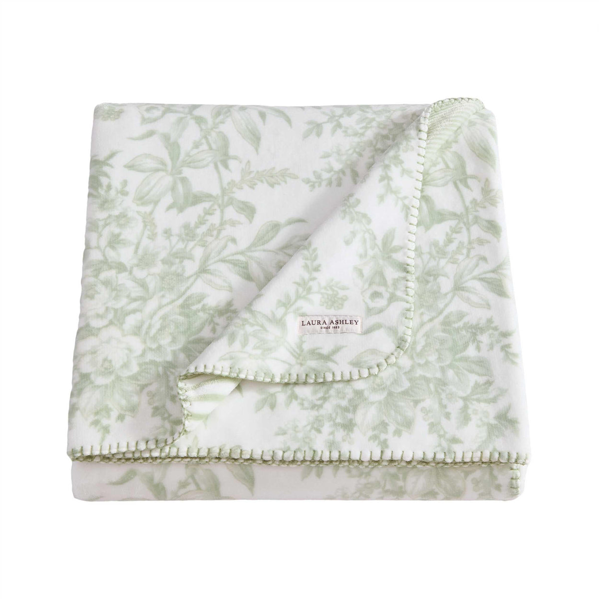 Laura Ashley Reversible Plush Throw, 50x70