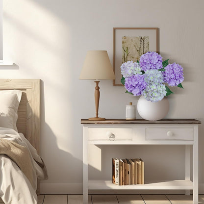 Blue Hydrangea Faux Flowers, 6 Stems