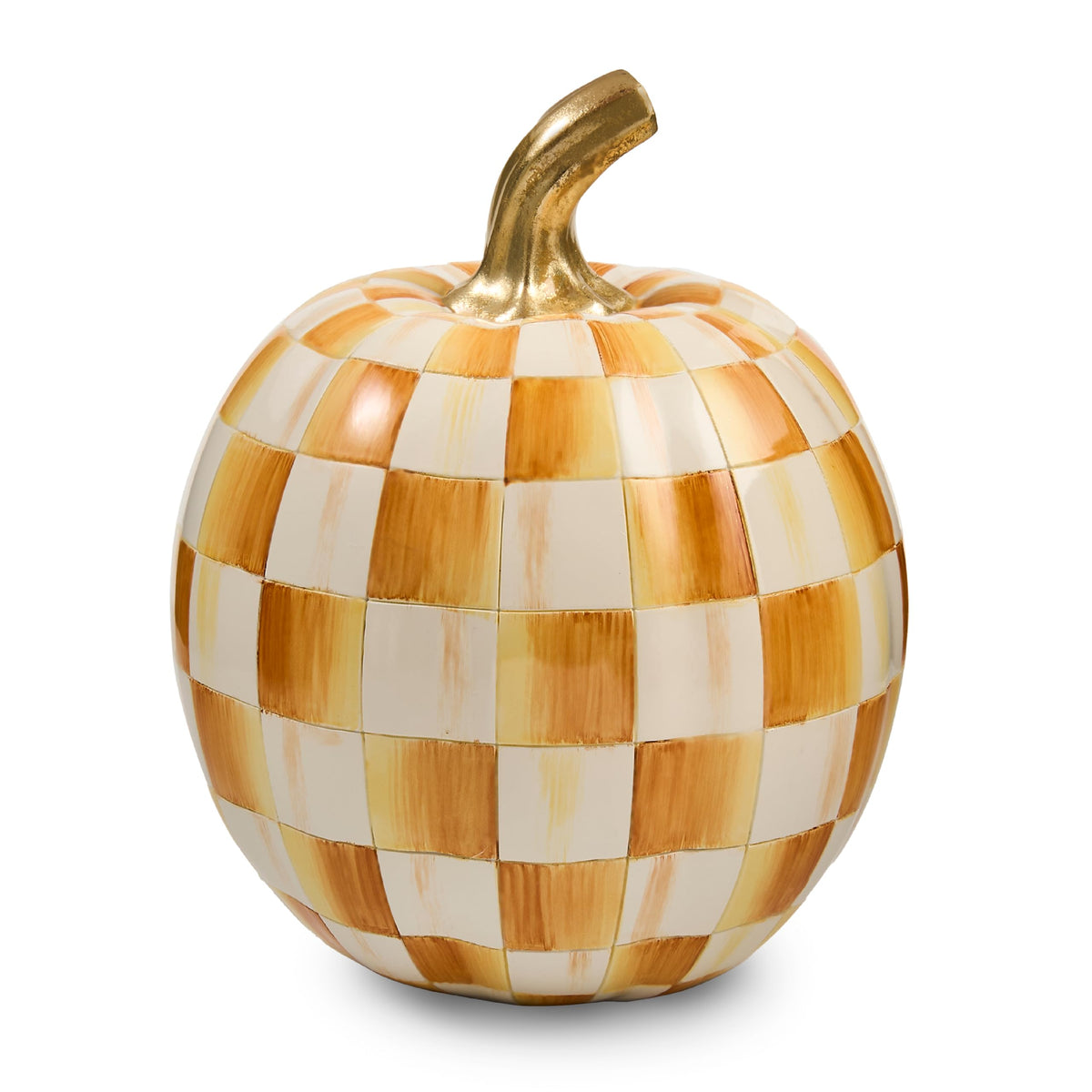 MacKenzie-Childs Resin Pumpkin, Royal Check