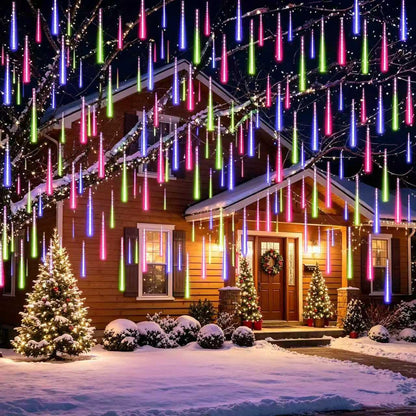 Aukora Blue Meteor Shower Lights