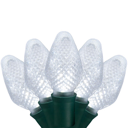 Blue C9 LED Christmas Light Set, 25 Bulbs