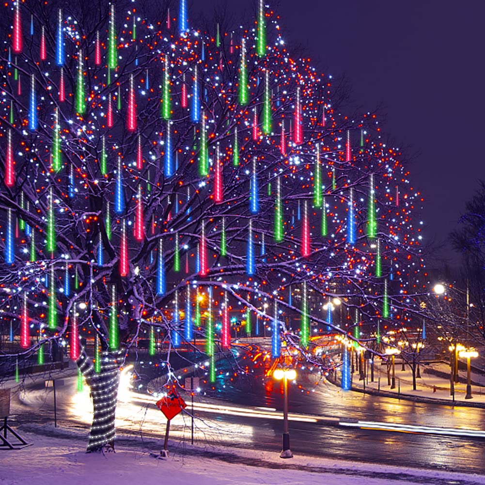 Blue Meteor Shower Christmas Lights, 8 Tubes