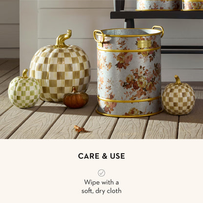 MacKenzie-Childs Resin Pumpkin, Royal Check