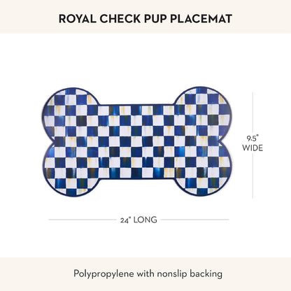 MacKenzie-Childs Pup Placemat, Royal Check