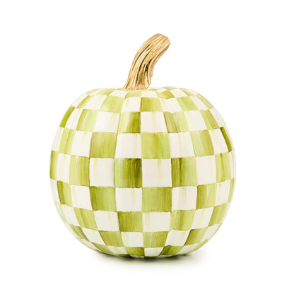 MacKenzie-Childs Resin Pumpkin, Royal Check