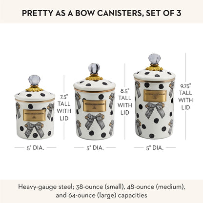 MacKenzie-Childs Enamel Canister Set, Royal Check