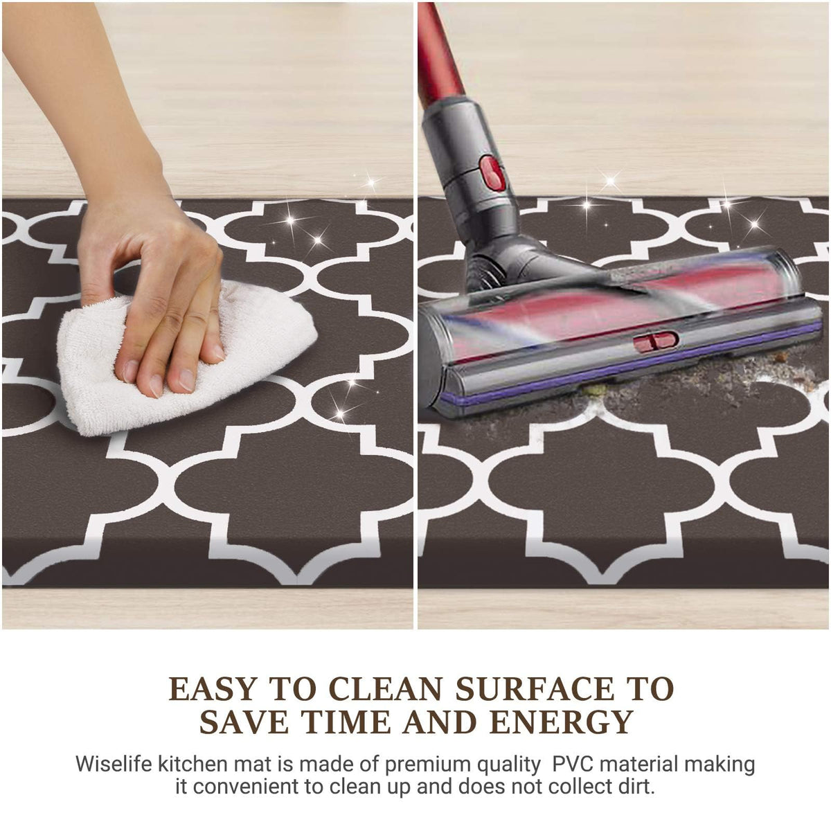 Blue Cushioned Anti-Fatigue Kitchen Mat