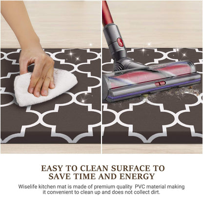 Blue Cushioned Anti-Fatigue Kitchen Mat