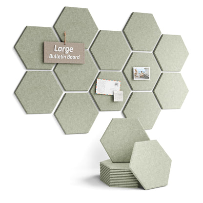 Blue Hexagon Felt Pin Board Tiles, 12 Pack